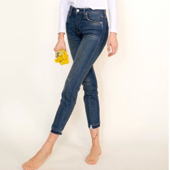 Anthropologie Denim - Anthropologie AMO High rise Stix crop Rambler size 25
